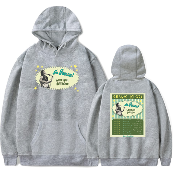 Olive Klug Hoodie Men's Hip Hop Printing Pullover Hooded Sweatshirts