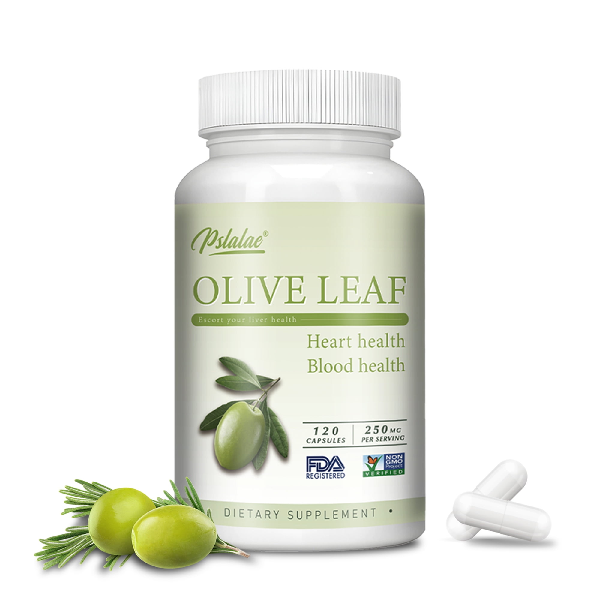 Olive Leaf 250mg - High Strength Antioxidant Supplement, Cardiovascular & Heart Health - 120 Capsules