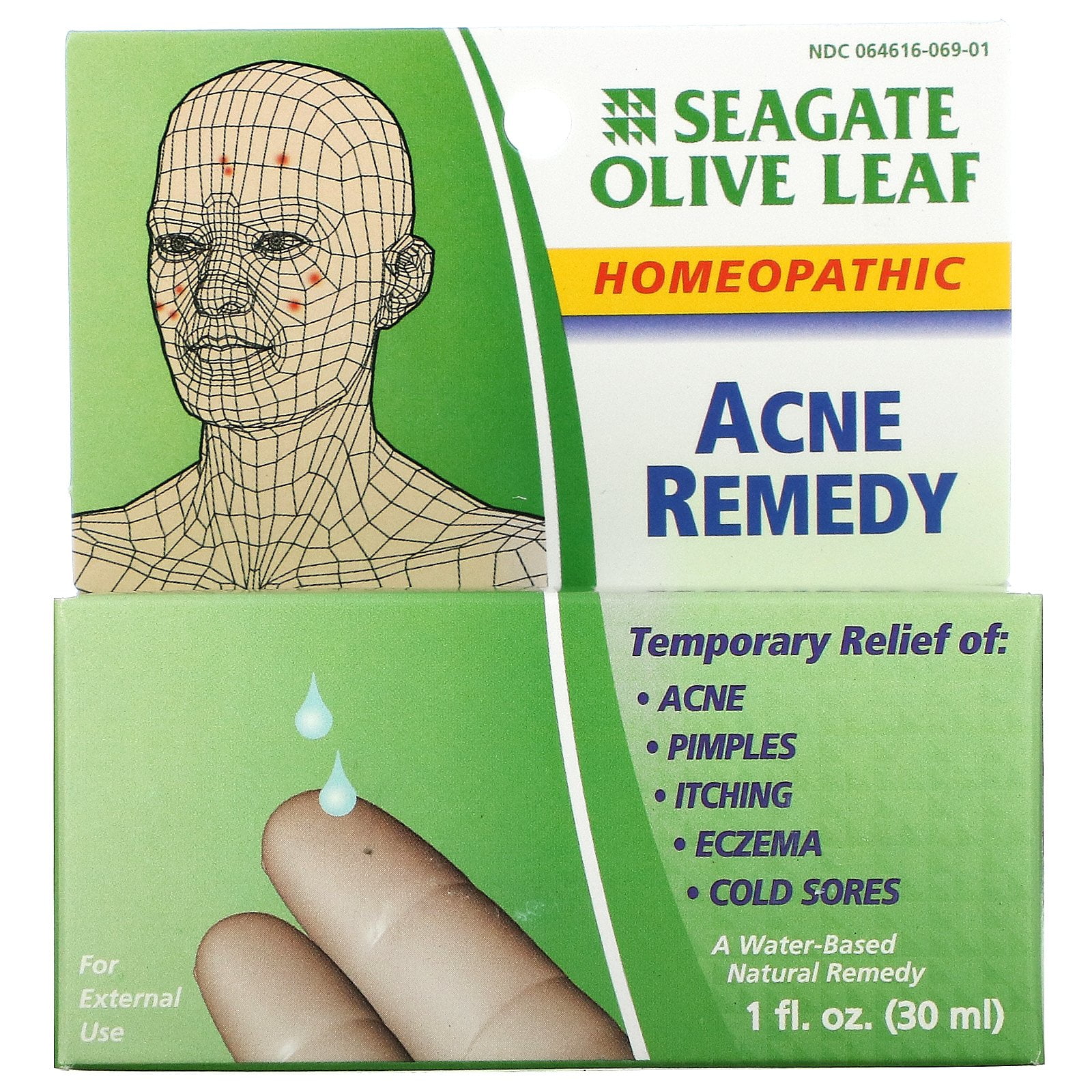 Olive Leaf Acne Remedy, 1 fl oz (30 ml), Seagate
