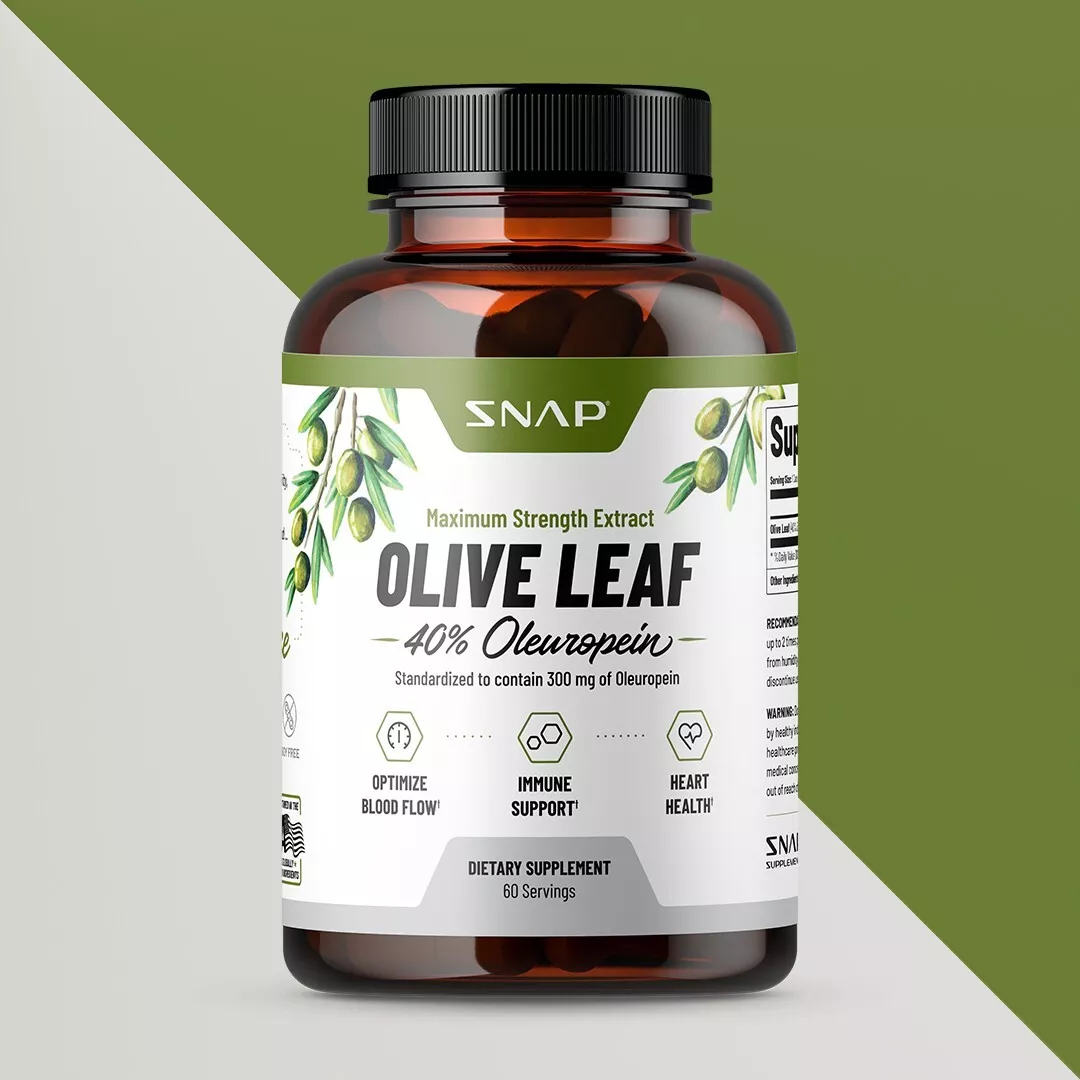 Olive Leaf Extract 40 Oleuropein Capsules Blood Pressure Supplement