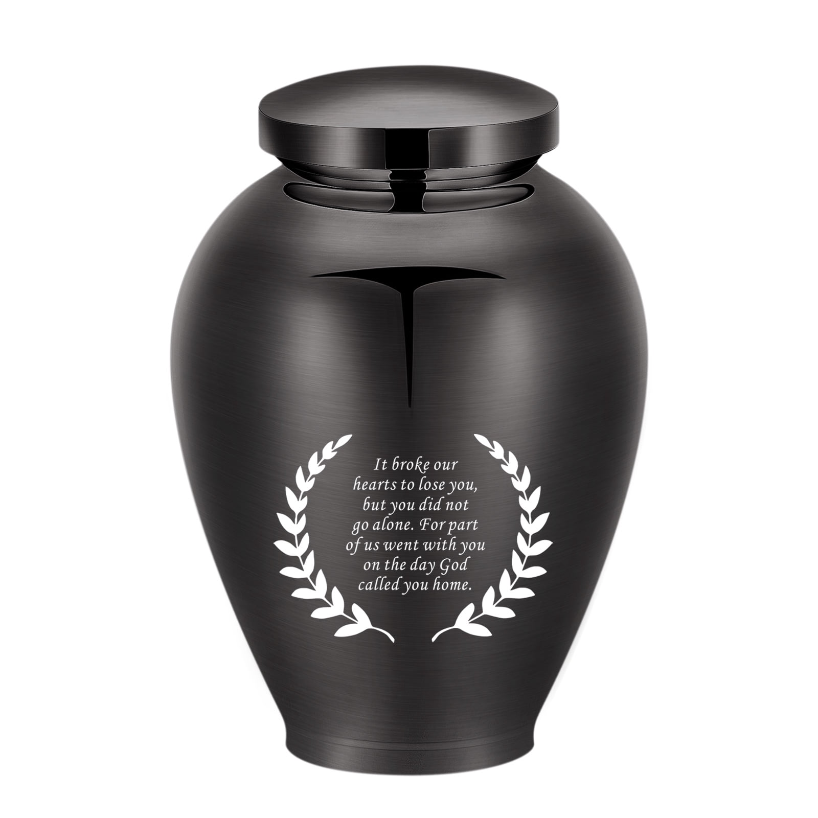 Olive Leaf Human / Pet Urn for Ashes 8.26 Inches Keepsake Urn for Human / Pet Ashes Olive Leaf Mini Urn Stainless Steel Ashes Holder Big Ash Urn for Ashes