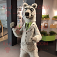 thumbnail image 1 of Olive Llama REDBROKOLY mascot costume character dressed with a Suit Pants and Cufflinks, 1 of 1