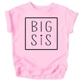thumbnail image 1 of Olive Loves Apple Big Sis Square Sibling Reveal Announcement Shirt for Baby and Toddler Girls Sibling Outfits Pink Shirt, 1 of 2