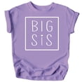 thumbnail image 1 of Olive Loves Apple Big Sis Square Sibling Reveal Announcement Shirt for Baby and Toddler Girls Sibling Outfits Purple Shirt 12 Months, 1 of 2