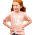 thumbnail image 1 of Olive Loves Apple Big Sister New Baby Reveal I'm Going to be a Big Sister New Sibling Announcement T-Shirts White on Peach Shirt 12 Months, 1 of 5