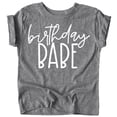 thumbnail image 1 of Olive Loves Apple Birthday Babe All Ages Birthday Shirt for Girls Granite Heather Shirt Small, 1 of 2