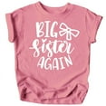 thumbnail image 1 of Olive Loves Apple Bow Big Sister Again Sibling Announcement Shirts for Baby and Toddler Girls Sibling Outfits Mauve Shirt, 1 of 2