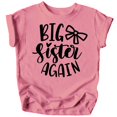thumbnail image 1 of Olive Loves Apple Bow Big Sister Again Sibling Announcement Shirts for Baby and Toddler Girls Sibling Outfits Mauve Shirt, 1 of 2