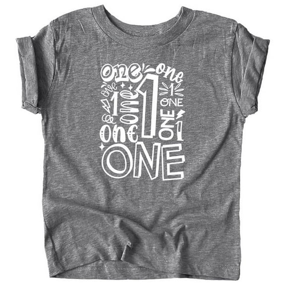 Olive Loves Apple Charming 1st Birthday Terms T-Shirts for Baby Girls and Boys First Birthday Outfit Granite Heather Shirt 12 Months