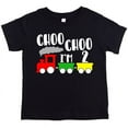 thumbnail image 1 of Olive Loves Apple Choo Choo I'm Two Boys 2nd Birthday T-Shirts for Baby Boys Second Birthday Outfit Black Shirt 4T, 1 of 2
