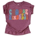 thumbnail image 1 of Olive Loves Apple Choose Kindness Colorful Retro Shirt for Baby Toddler and Kids for Girls Vintage Burgundy Shirt 18 Months, 1 of 2