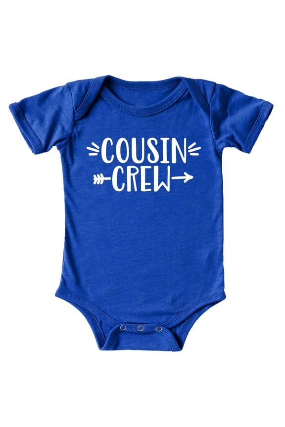 Cousin Crew T-Shirts and Bodysuits for Baby and Toddler Boy and Girls Fun Family Outfits Vintage Royal Bodysuit