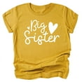 thumbnail image 1 of Olive Loves Apple Cursive Big Sister Hearts Sibling Reveal T-Shirt for Baby and Toddler Girls Sibling Outfits Mustard Shirt 2T, 1 of 2