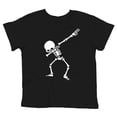thumbnail image 1 of Olive Loves Apple Dabbing Skeleton Halloween Shirt for Boys Halloween Outfit Black Shirt, 1 of 2