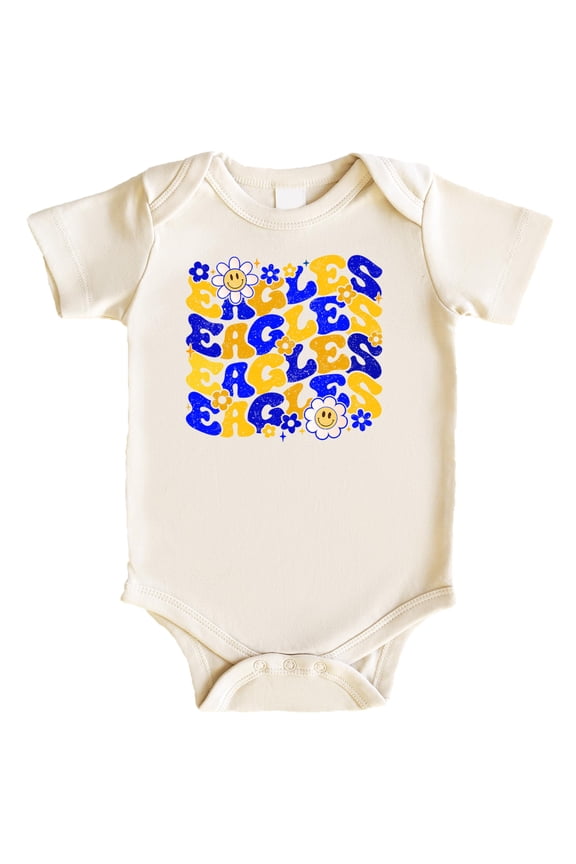 Eagles Fun School Spirit Shirt for Game Day Apparel for Adults and Kids Natural Bodysuit 6 Months