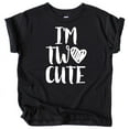 thumbnail image 1 of Olive Loves Apple Im Two Cute 2nd Birthday Shirt for Toddler Girls Second Birthday Outfit Black Shirt 3T, 1 of 2