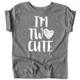 thumbnail image 1 of Olive Loves Apple Im Two Cute 2nd Birthday Shirt for Toddler Girls Second Birthday Outfit Granite Heather Shirt 4T, 1 of 2