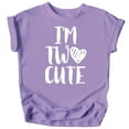 thumbnail image 1 of Olive Loves Apple Im Two Cute 2nd Birthday Shirt for Toddler Girls Second Birthday Outfit Purple Shirt 4T, 1 of 2