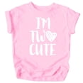 thumbnail image 1 of Olive Loves Apple Im Two Cute 2nd Birthday Shirt for Toddler Girls Second Birthday Outfit White on Pink Shirt 2T, 1 of 2