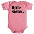 thumbnail image 1 of Olive Loves Apple Little Sister Bodysuit for Baby Girls Sibling Outfit Black on Mauve Bodysuit 18 Months, 1 of 2