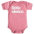 thumbnail image 1 of Olive Loves Apple Little Sister Bodysuit for Baby Girls Sibling Outfit White on Mauve Bodysuit 6 Months, 1 of 2