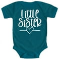 thumbnail image 1 of Olive Loves Apple Little Sister Heart Bodysuit for Baby Girls Sister Sibling Outfits Oceanside Bodysuit 12 Months, 1 of 2