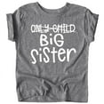 thumbnail image 1 of Olive Loves Apple Only Child to Big Sister Sibling Announcement Shirts for Baby and Toddler Girls Sibling Outfits Granite Heather Shirt 12 Months, 1 of 2