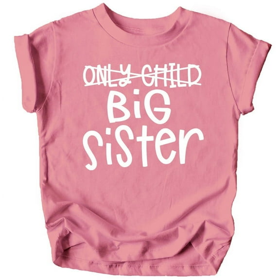 Olive Loves Apple Only Child to Big Sister Sibling Announcement Shirts for Baby and Toddler Girls Sibling Outfits Mauve Shirt 12 Months