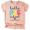 thumbnail image 1 of Olive Loves Apple Preschool Hello First Day of School Gift Back to School Peach Shirt 2T, 1 of 2