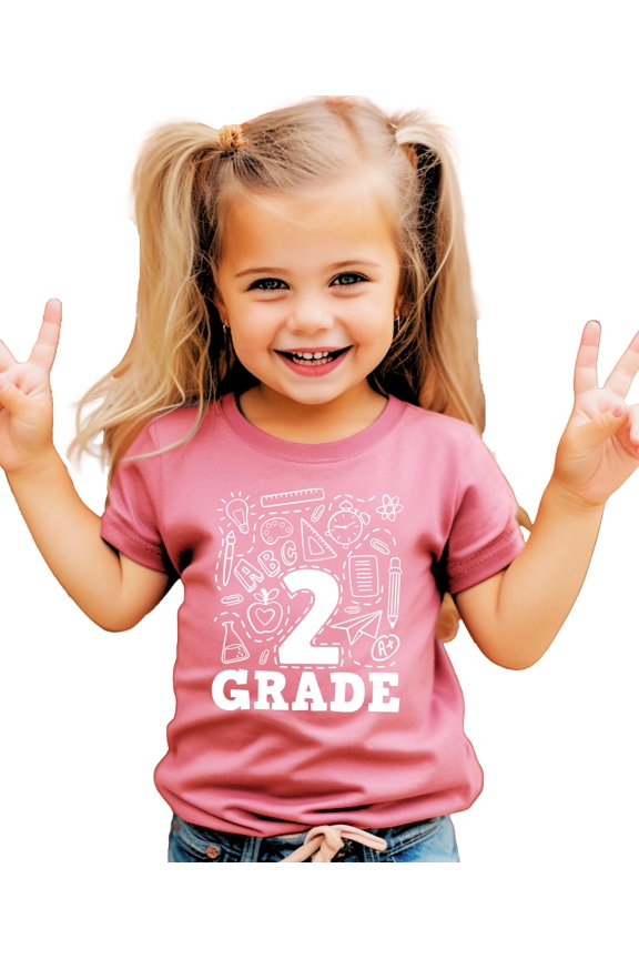 Second Grade First Day Back Gift T-Shirt Boys and Girls Back to School Shirts and Raglans Mauve Shirt 5/6