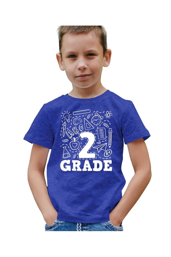 Second Grade First Day Back Gift T-Shirt Boys and Girls Back to School Shirts and Raglans Vintage Royal Shirt 5/6