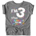 thumbnail image 1 of Olive Loves Apple Third Birthday I'm 3 Happy Birthday to Me T-Shirts for Girls and Boys Granite Heather Shirt 4T, 1 of 2