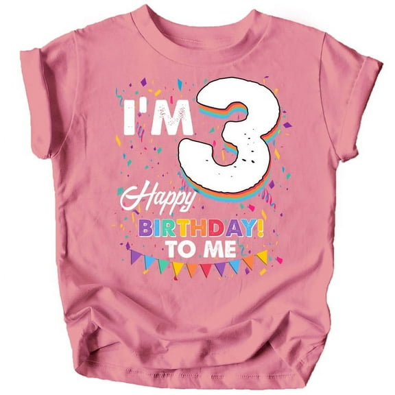 Olive Loves Apple Third Birthday I'm 3 Happy Birthday to Me T-Shirts for Girls and Boys Mauve Shirt 4T