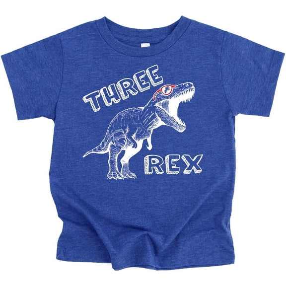 Olive Loves Apple Three Rex Dinosaur 3rd Birthday T-Shirts for Baby Girls and Boys Third Birthday Outfit Vintage Royal Shirt 5-6