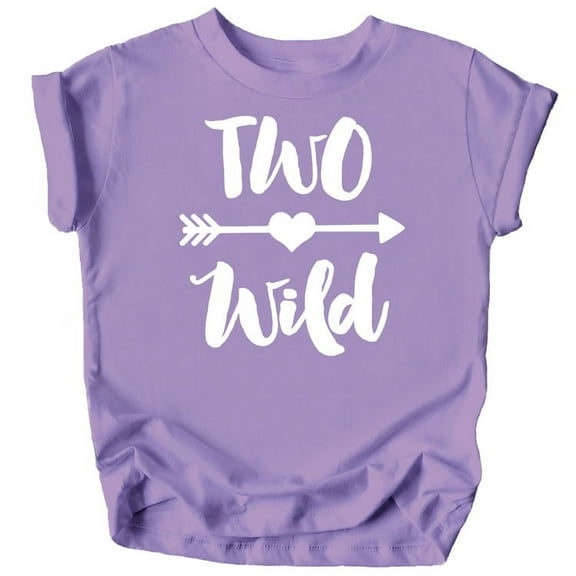 Olive Loves Apple Two Wild 2nd Birthday Girls Shirt for Toddler Girls Second Birthday Outfit Purple Shirt 2T
