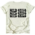 thumbnail image 1 of Olive Loves Apple Wild Child Wavy Retro Shirts for Baby and Toddler Boys and Girls Natural Heather Shirt Medium, 1 of 2
