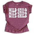 thumbnail image 1 of Olive Loves Apple Wild Child Wavy Retro Shirts for Baby and Toddler Boys and Girls Vintage Burgundy Shirt 18 Months, 1 of 2