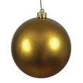 thumbnail image 1 of Olive Matte UV Drilled Ball Ornament, 6 in. - 4 per Bag, 1 of 1