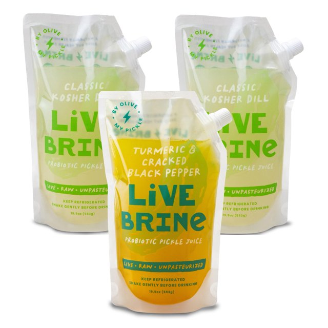 Olive My Pickle Probiotic Dill Pickle Juice for Leg Cramps 58.5 oz