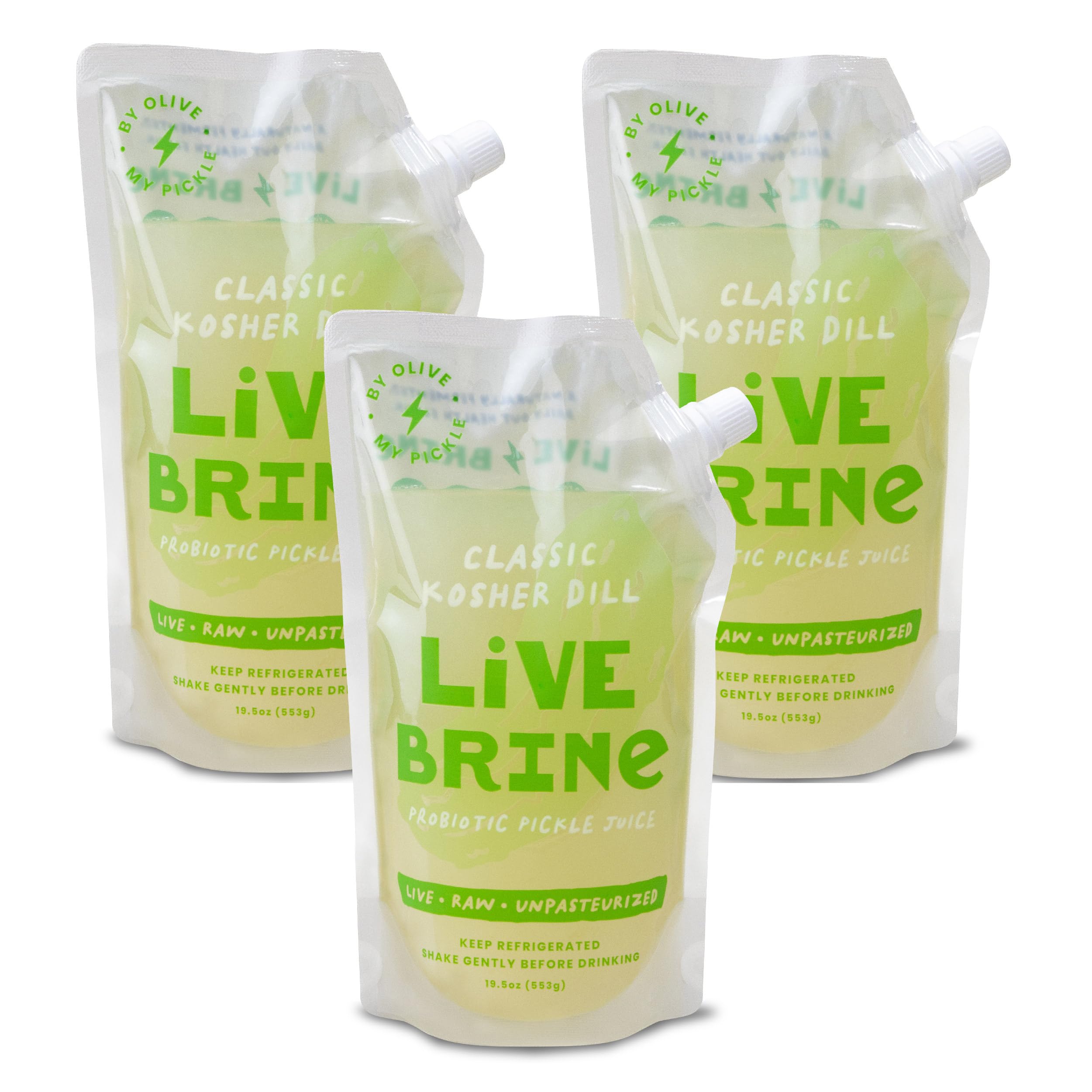 Olive My Pickle Probiotic Pickle Juice 58.5 oz 3pk Olive Juice Live