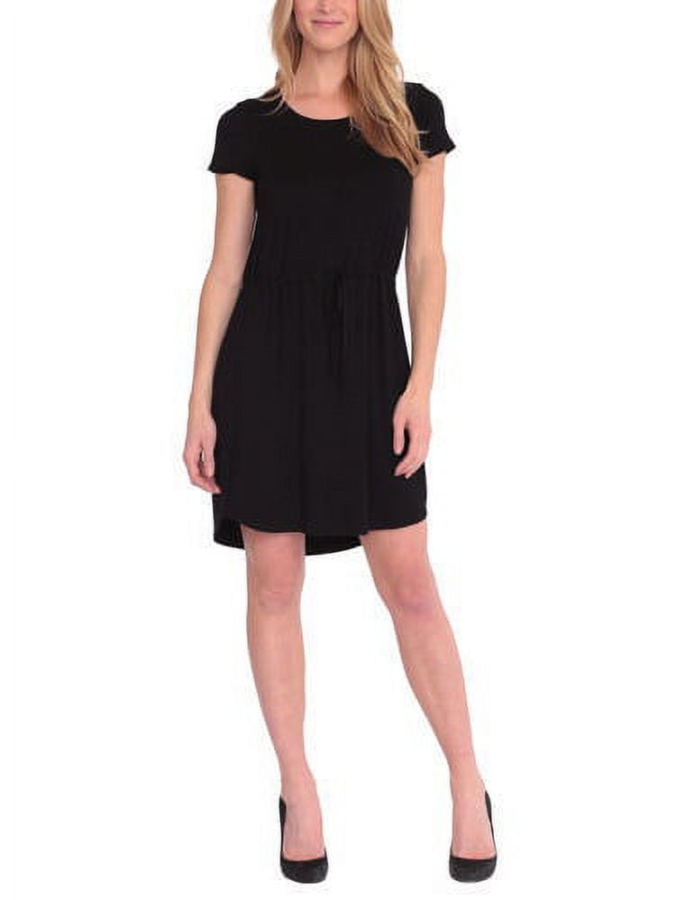 Olive & Oak Womens Jersey Knit Short Sleeve Dress (Black, Medium) -  Walmart.com