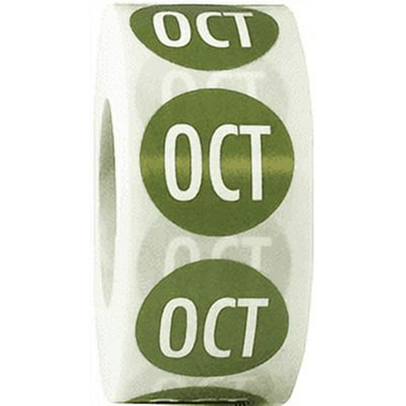 Olive October Stickers | 0.75" Inch Round | 500 Pack