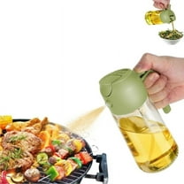 Olive Oil Dispenser, 2 in 1 Oil Sprayer for Cooking, Glass Oil Spray Bottle with Pourer,Spraying/pouring integrated oil bottle, Food-Olive Oil Dispenser(3PCS/600ml)