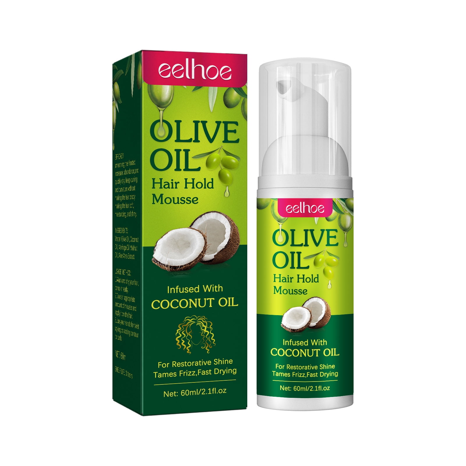 Olive Oil Hair Mousse Curls Moisturizing Curls Protection Longlasting