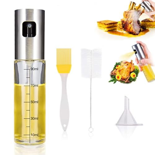 Olive Oil Sprayer,Butter Sprayer for Popcorn,100ml Oil Spray for Cooking,Spray Bottle Olive Oil Sprayer Mister for Cooking,BBQ,Salad,Baking,Roasting,Grilling(Manua)