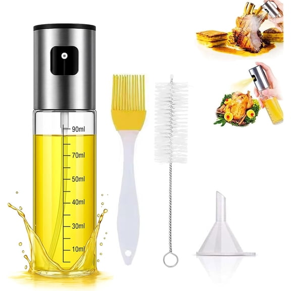 Olive Oil Sprayer,Butter Sprayer for Popcorn,100ml Oil Spray for Cooking, Spray Bottle Olive Oil Sprayer Mister for Cooking, BBQ, Salad, Baking, Roasting, Grilling(Manua)