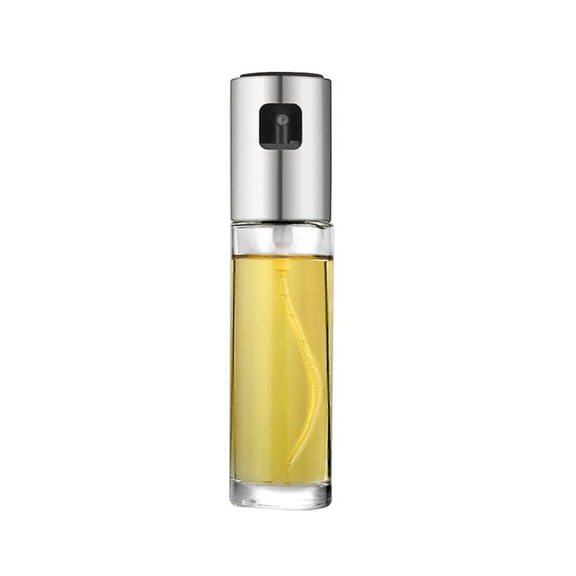 Olive Oil Vinegar Sprayer Oil Spray Bottle Leak-proof Oil Pot (Silver)