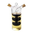 Olive Oil and Vinegar Dispenser Cruet Bottles, 2 in 1 Transparent Dual ...