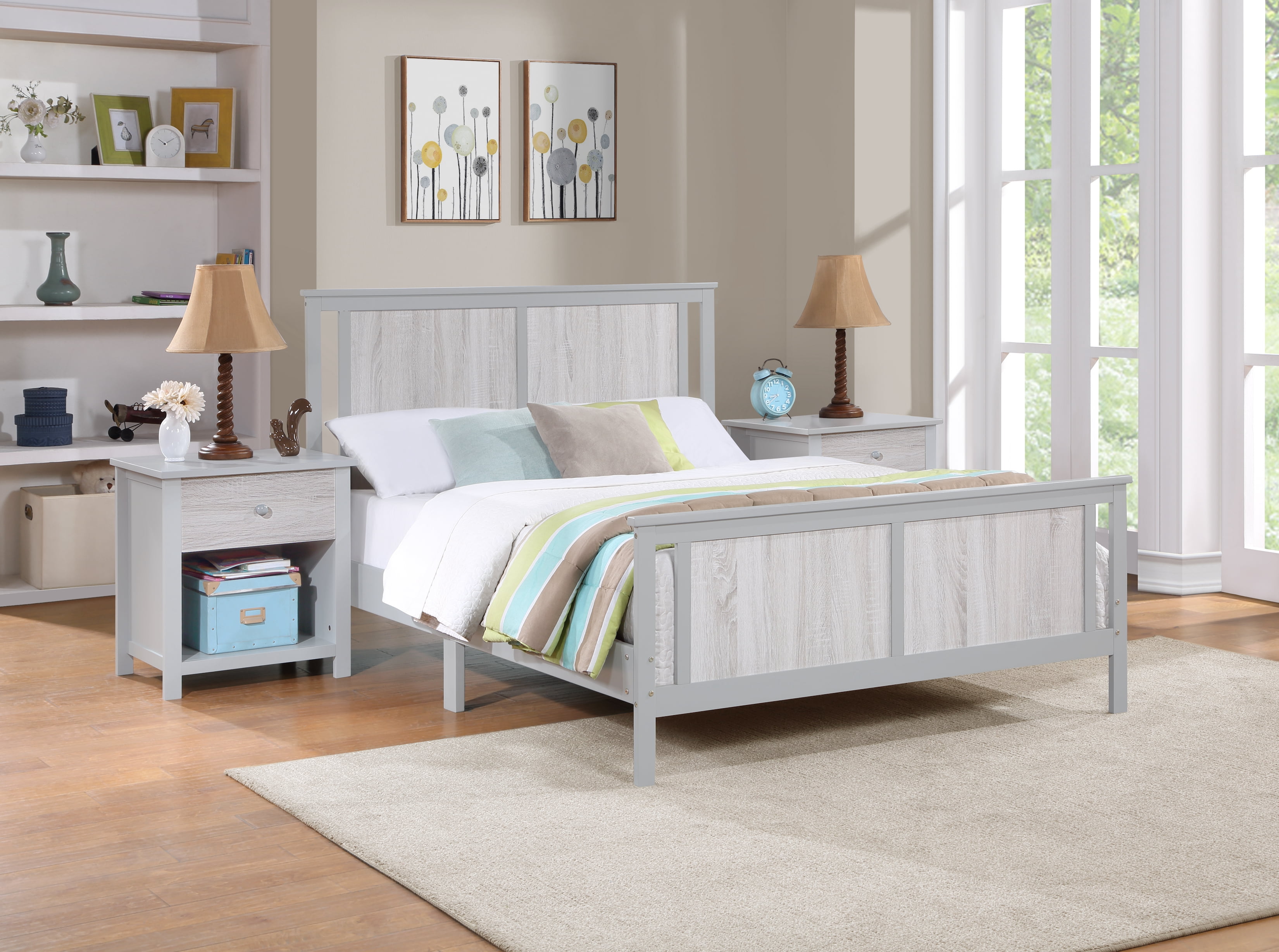 Olive & Opie Connelly Full Bed Gray/Rockport Gray