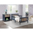 thumbnail image 1 of Olive & Opie Connelly Wood Reversible Panel Toddler Bed in Midnight Blue, 1 of 9